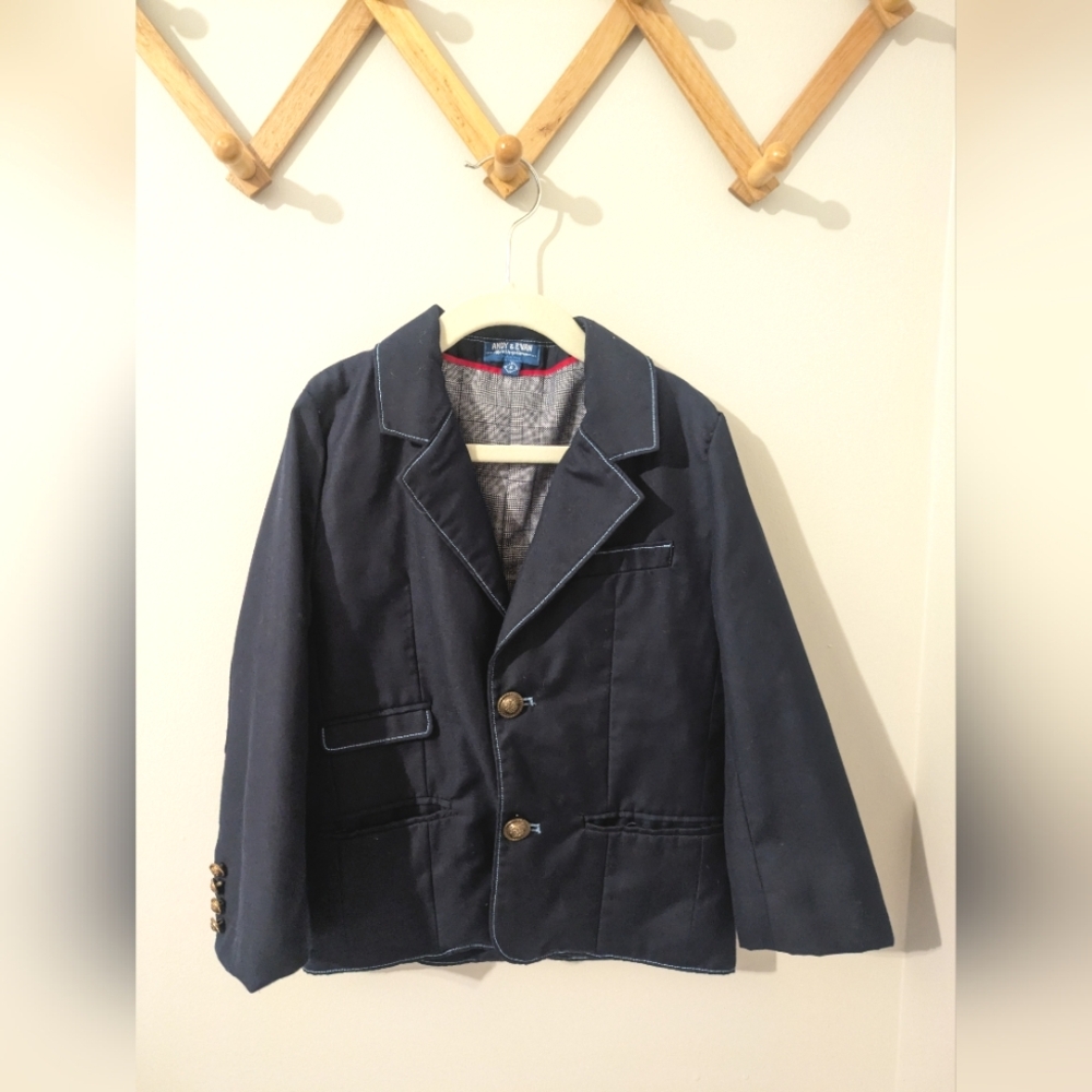 Andy & Evan Boy's Navy Blazer